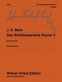 Bach: The Well Tempered Clavier BWV 870-893 Book 2 for Piano published by Wiener Urtext